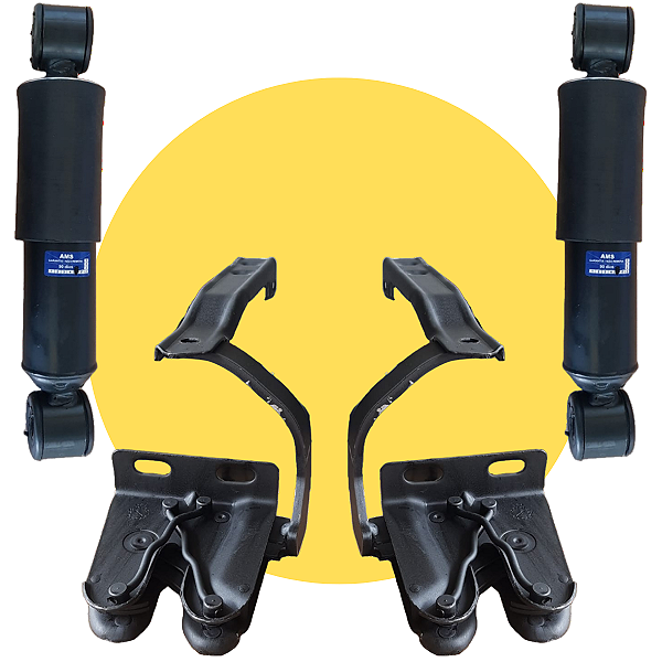KIT 2 FECHADURA + 2 AMORTECEDOR DA CABINE VW WORKER DELIVERY