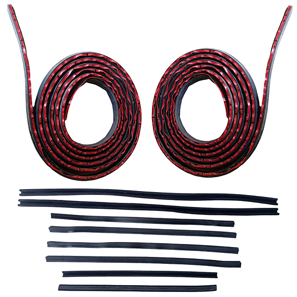 KIT 2 BORRACHA PORTA CANALETA C/PESTANA VW DELIVERY/WORKER