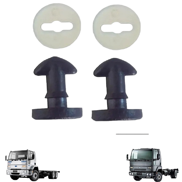 Kit 2 Presilha 2 Arruela Tampa Caixa Fusível Ford Cargo