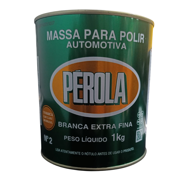 MASSA DE POLIR AUTOMOTIVA N2 PEROLA 1 KG BRANCA EXTRA FINA