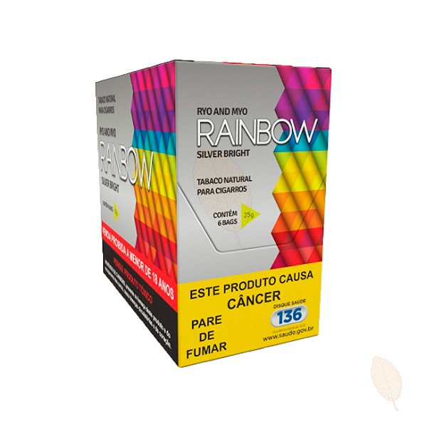 Caixa Rainbow Silver Bright Hitobacco 25g - 6 Bags