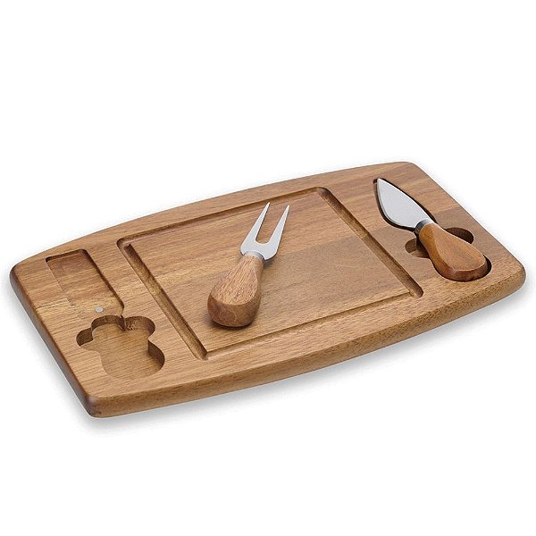 Kit Queijo Tábua com imã para fixar utensílios 3 Peças