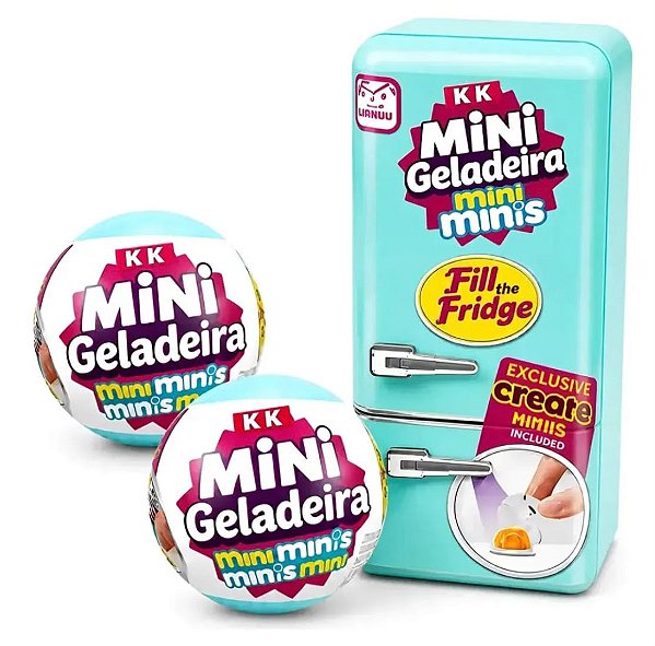 Mini Geladeira Com 2 Bolas Surpresas