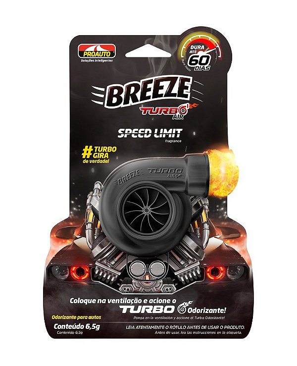 Odorizante Breeze Turbo Speed Limit Velocidade 6,5G - Proauto