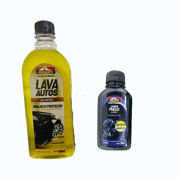 Kit Grass - Lava Auto Classic 500Ml  + Limpa Pneus 120Ml Grátis.