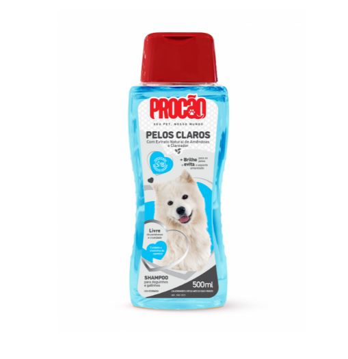 Shampoo Pelos Claros Para Cães e Gatos 500ml - Procão
