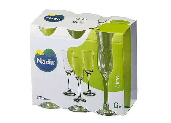 Jogo Taça Lírio Champagne 195ml Com 06 Unidades - Nadir