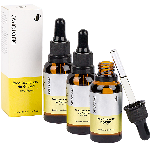 Kit 3 Oléos de Girassol Ozonizado Dermopac