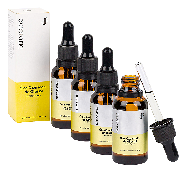 Kit 4 Oléos de Girassol Ozonizado Dermopac