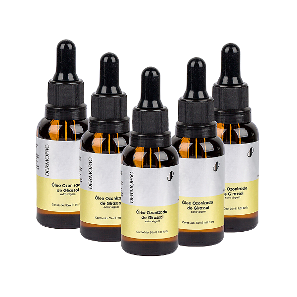 Kit 5 Oléos de Girassol Ozonizado Dermopac