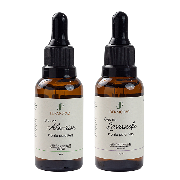 Kit Óleos Prontos para Pele 30ml – Alecrim e Lavanda