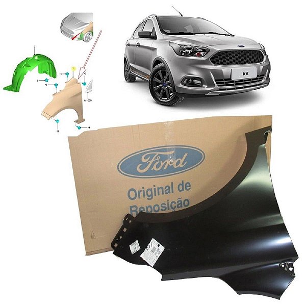 PARALAMA DIANTEIRO LD FORD KA HATCH/SEDAN 14/21 J7BZ16005D