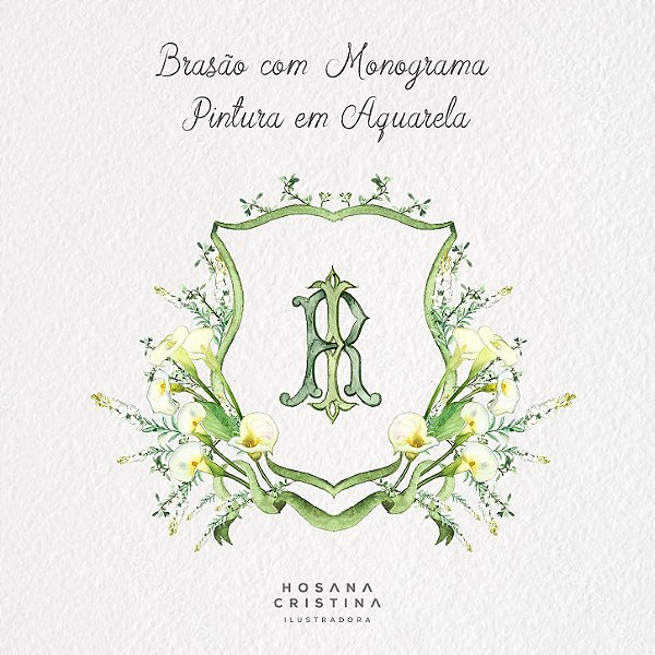 Brasão em Aquarela Personalizado para Casamento