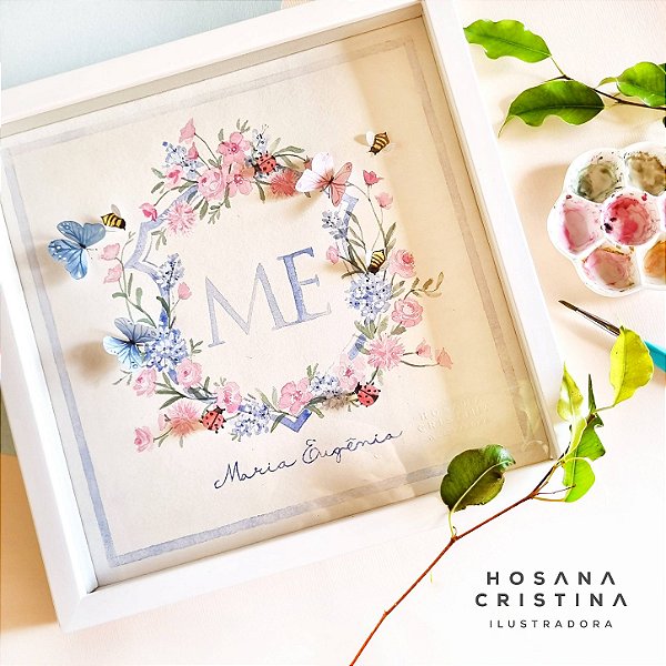 Porta Maternidade Aquarela