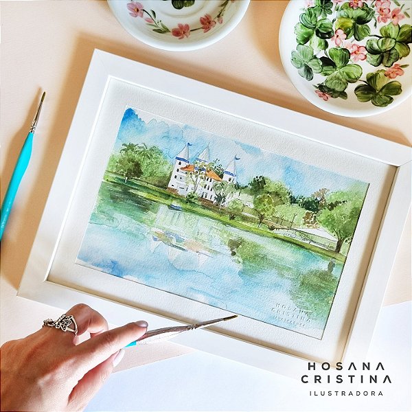 Pintura Personalizada em Aquarela do Local