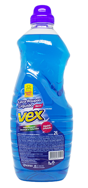 Lava Roupas Líquido Vex 2 Litros – Rápida Diluição