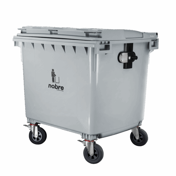 Coletora Plástica 1100L Cinza – Nobre