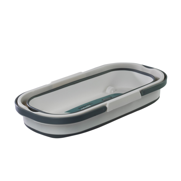 Balde Retrátil Retangular 9,5L – Branco/Cinza – Mood