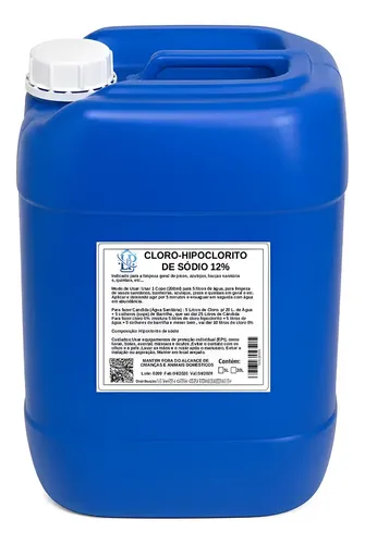 Hipoclorito de Sódio 12% Aequor 25L