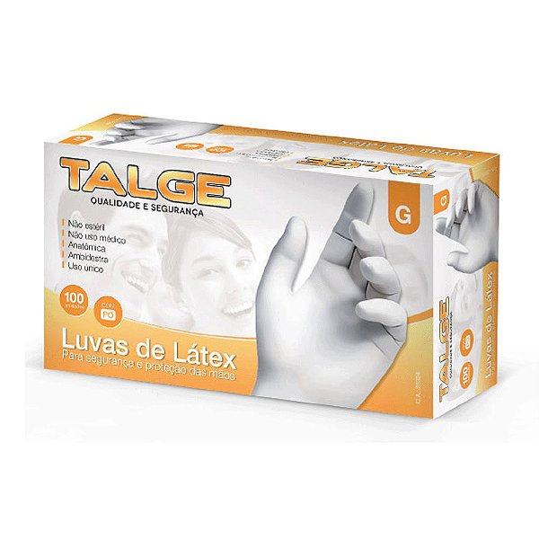 Luva De Látex Com Pó Para Procedimento Não Cirúrgico