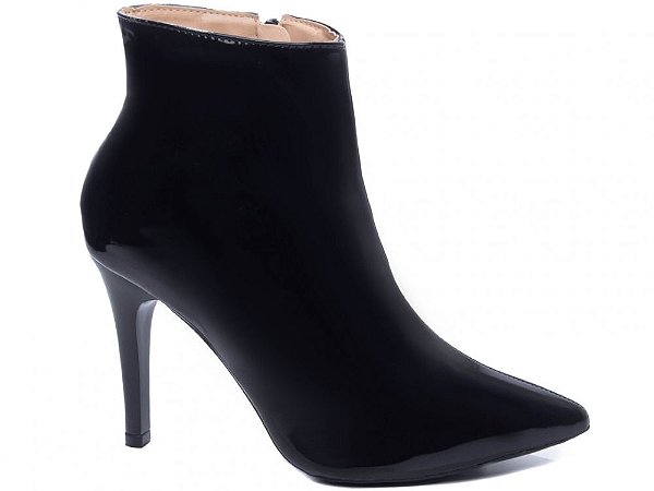 Bota verniz bico best sale fino