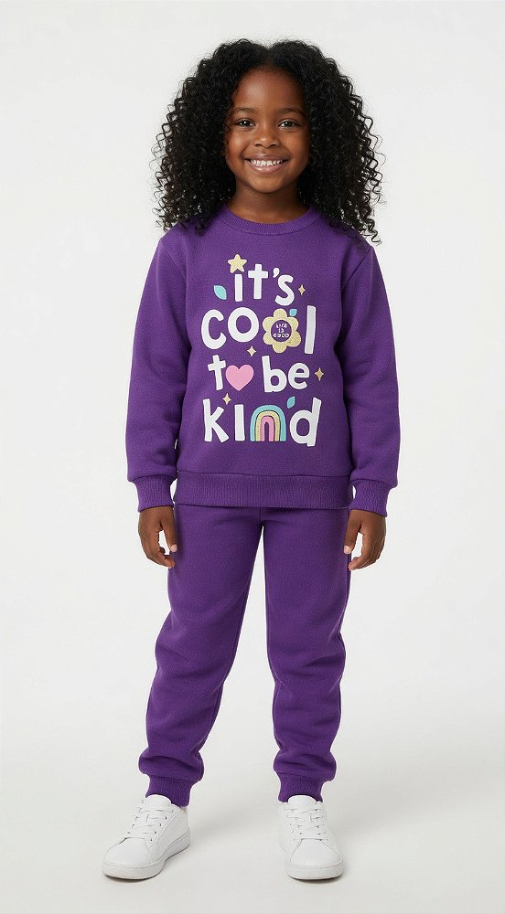 Conjunto de Moletom Violeta