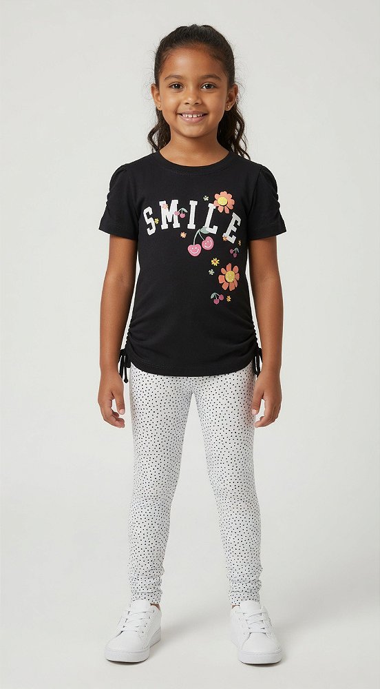 Conjunto Blusa Princesa e Calça Legging Smile