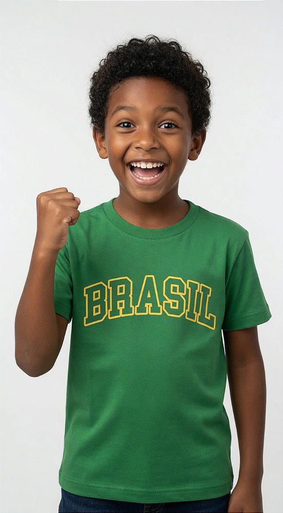 Camisa de Malha Manga Curta Brasil