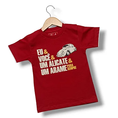 Camisa de Malha Manga Curta Eu, Você e um Fusca