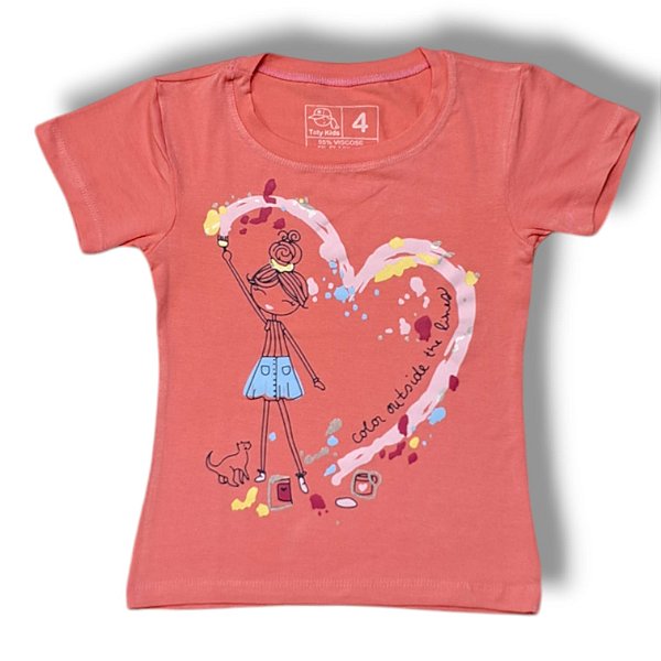 Blusa Viscolycra Manga Curta Color Outside