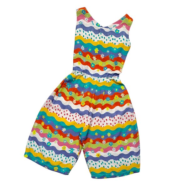 Macaquinho Pantacourt Viscose Estampa digital Primavera