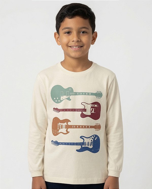 Camisa de Malha Manga Longa Guitarra