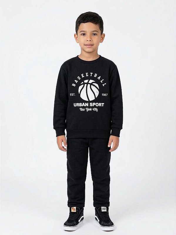 Conjunto de Moletom Flanelado Basket Ball