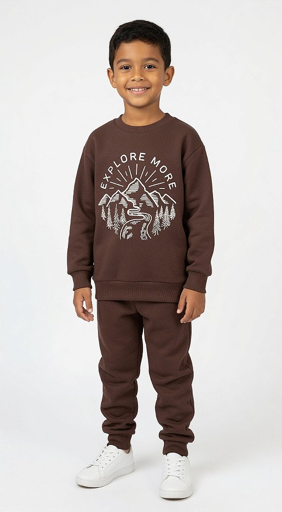 Conjunto de Moletom Flanelado Explore