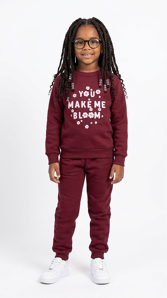 Conjunto de Moletom Flanelado Bloom