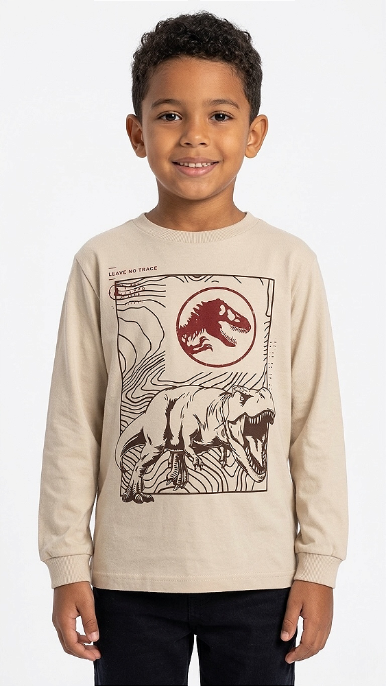 Camisa de Malha Manga Longa Jurassic Adventure