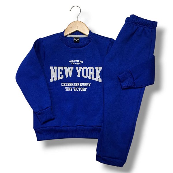 Conjunto de Moletom Flanelado New York