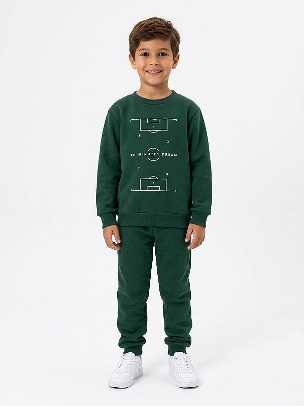 Conjunto de Moletom Flanelado Futebol