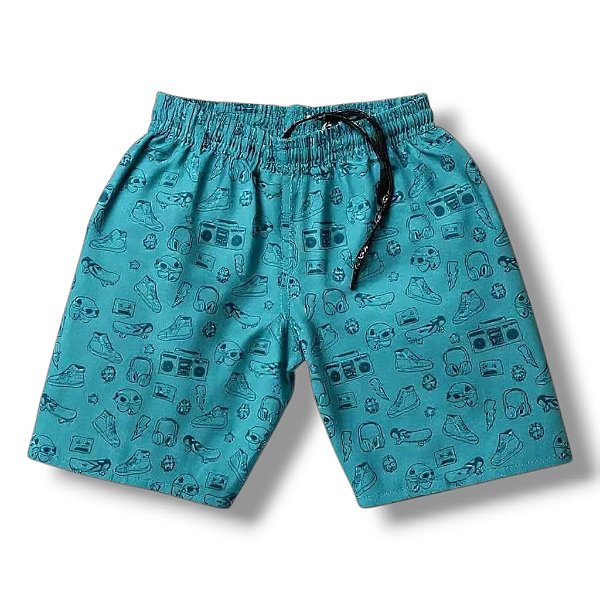 Bermuda Elástico Rip-Stop 80"s