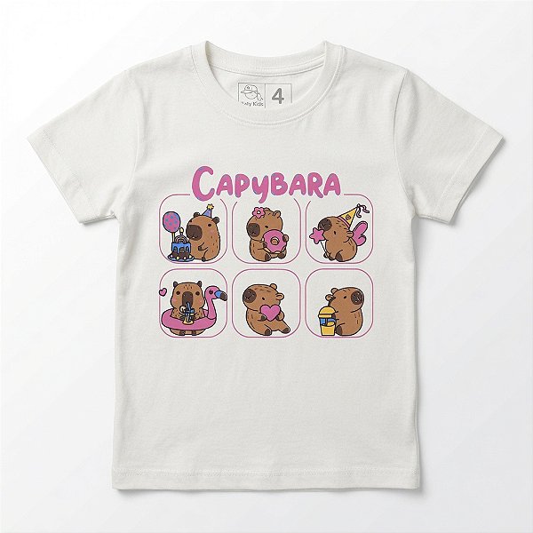 Blusa Viscolycra Manga Curta Capivara