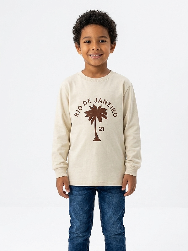 Camisa de Malha Manga Longa Coqueiro