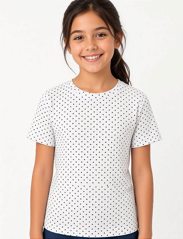 Blusa Infantil Menina Em Ribana Canelada