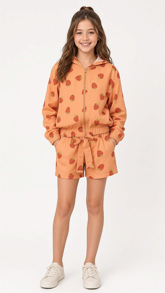 Conjunto Jaqueta Viscose e Shorts