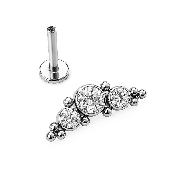 Cluster Indiano de Zircônias Labret de Titânio