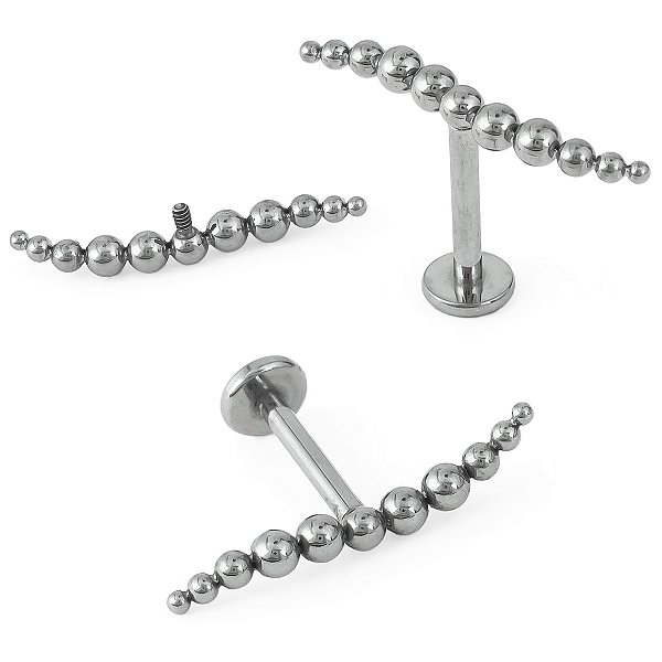 Cluster Beads Ondulado de Titânio