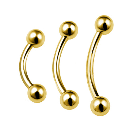 Micro Curvo de Titânio PVD Dourado