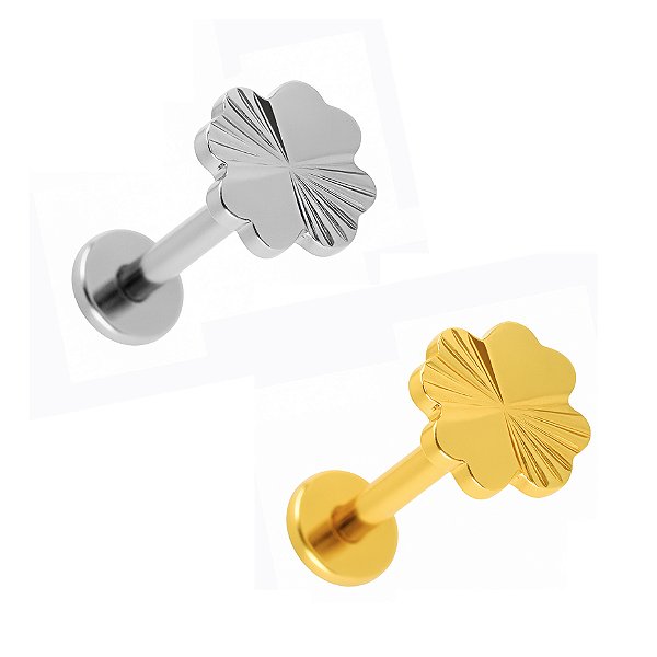 Trevo Labret de Titânio