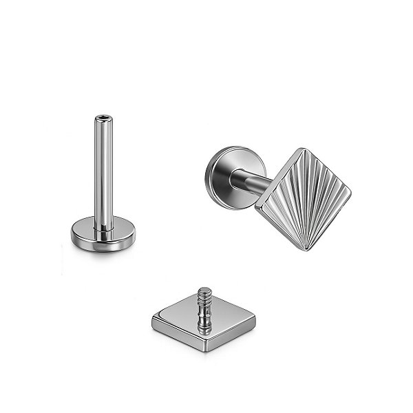 Losango Spectrum Labret de Titânio