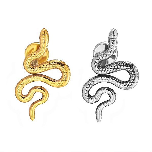Piercing Serpente Labret de Titânio