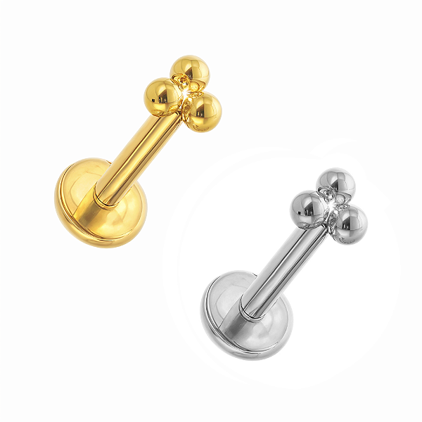 Trio de Beads Labret de Titânio